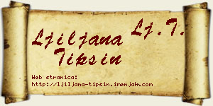 Ljiljana Tipšin vizit kartica